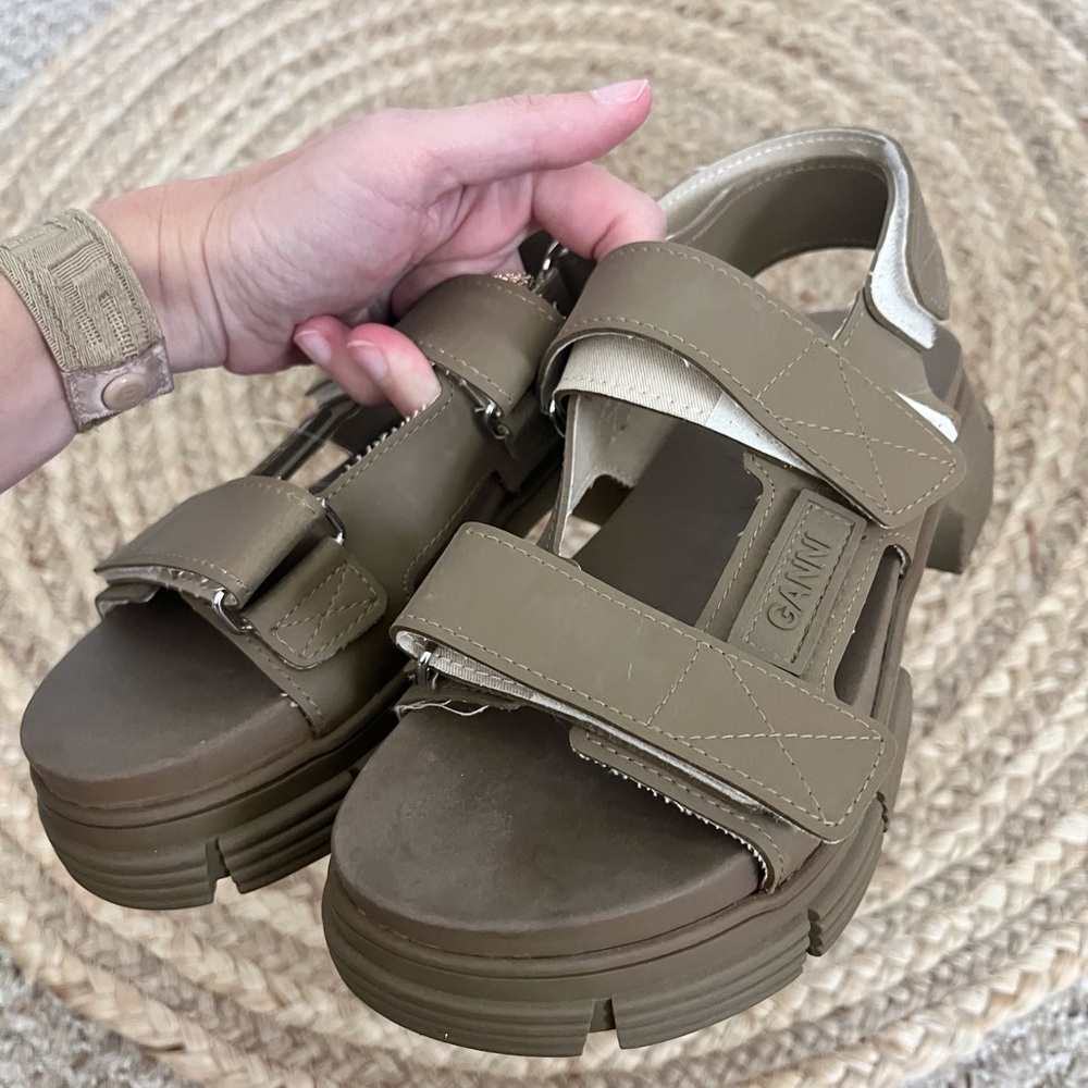 GANNI Recycled Rubber Trekking Sandals‎ US Women’s 6 - Picture 8 of 8
